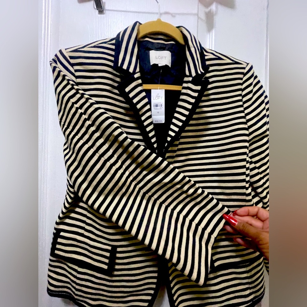 Loft / Ann Taylor Jacket stripe blazer NWT